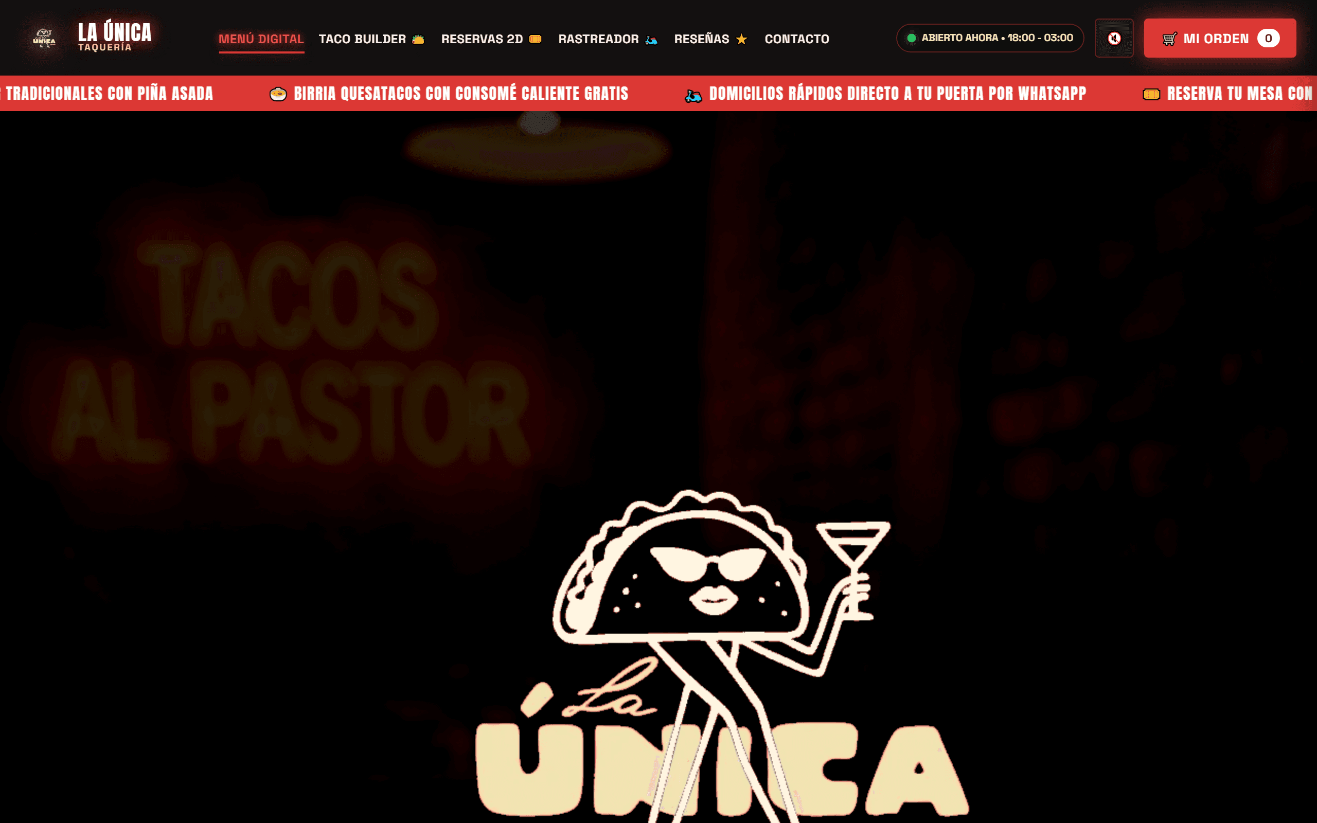 Captura del proyecto Taquería Digital